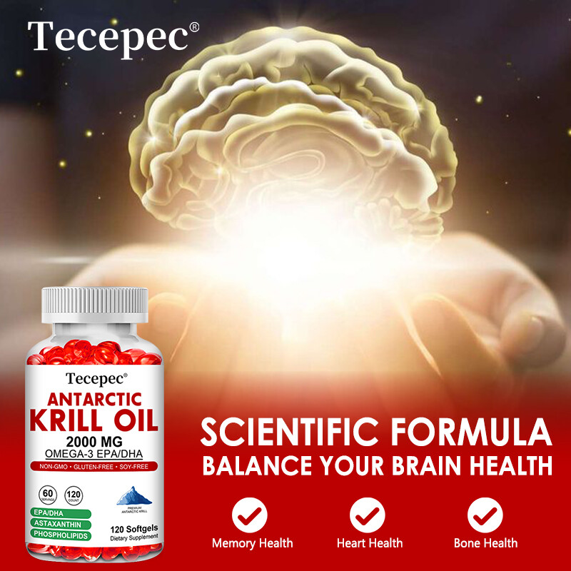 Antarctic Krill Oil 2000Mg Supplement, 30/60/120 Softgel, Omega-3 – SEALED!