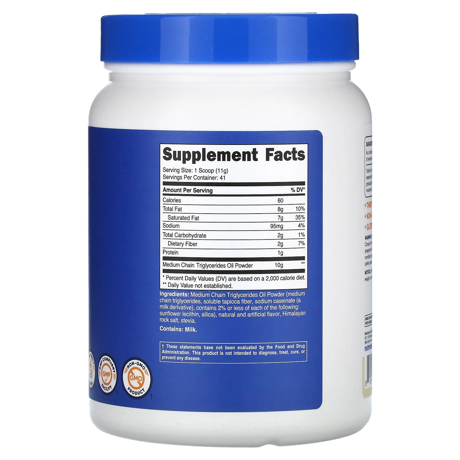 2 X Nutricost, MCT Oil Powder, Vanilla, 16.2 oz (454 g)