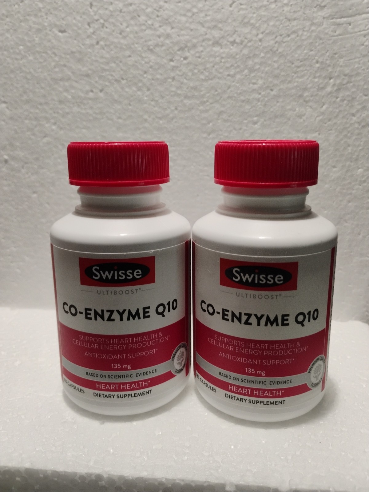 Swisse Ultiboost Co-Enzyme Q10 *Pair* 135mg 180 Capsules BB 7/2026