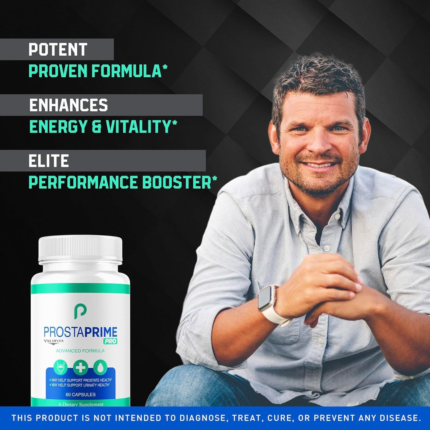 ProstaPrime Pro Prostate Health Supplement Capsules Men Urinary Flow 1 Pack 60Ct