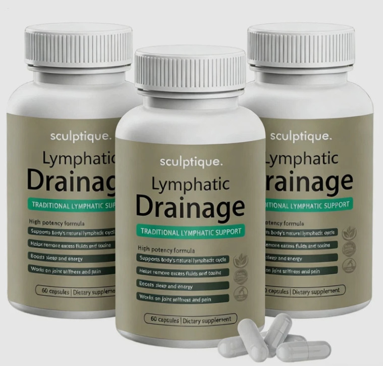 3 Pack Lymphatic Drainage Capsules, 60 Capsules Per Bottle, Daily US