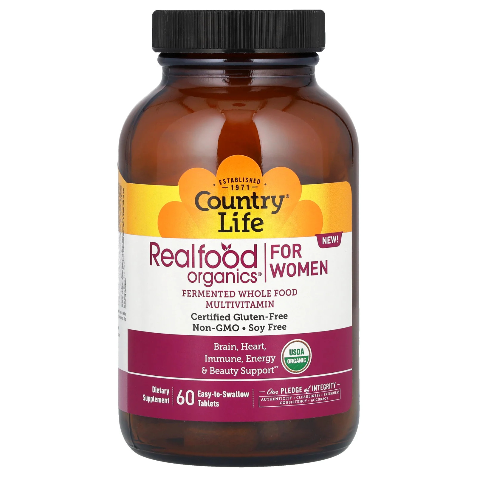 Realfood Organics, Multivitamin For Women, 60 Easy-to-Swallow Tablets