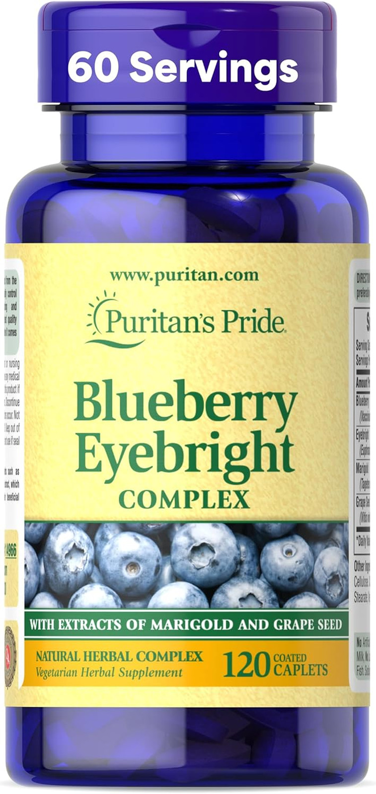 Puritan’s Pride Blueberry Eyebright Complex Eye Health 120ct