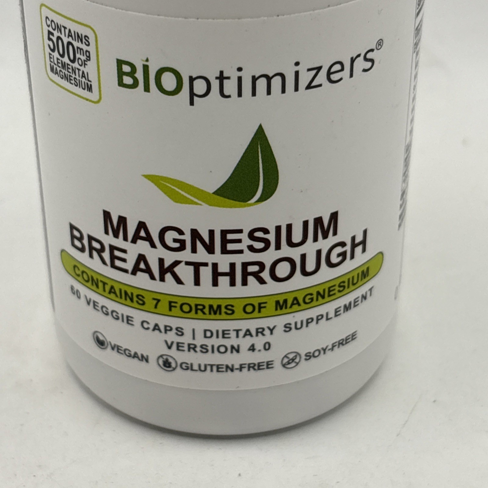Bioptimizers Magnesium Breakthrough all 7 essential forms 60 capsules 500mg Eac