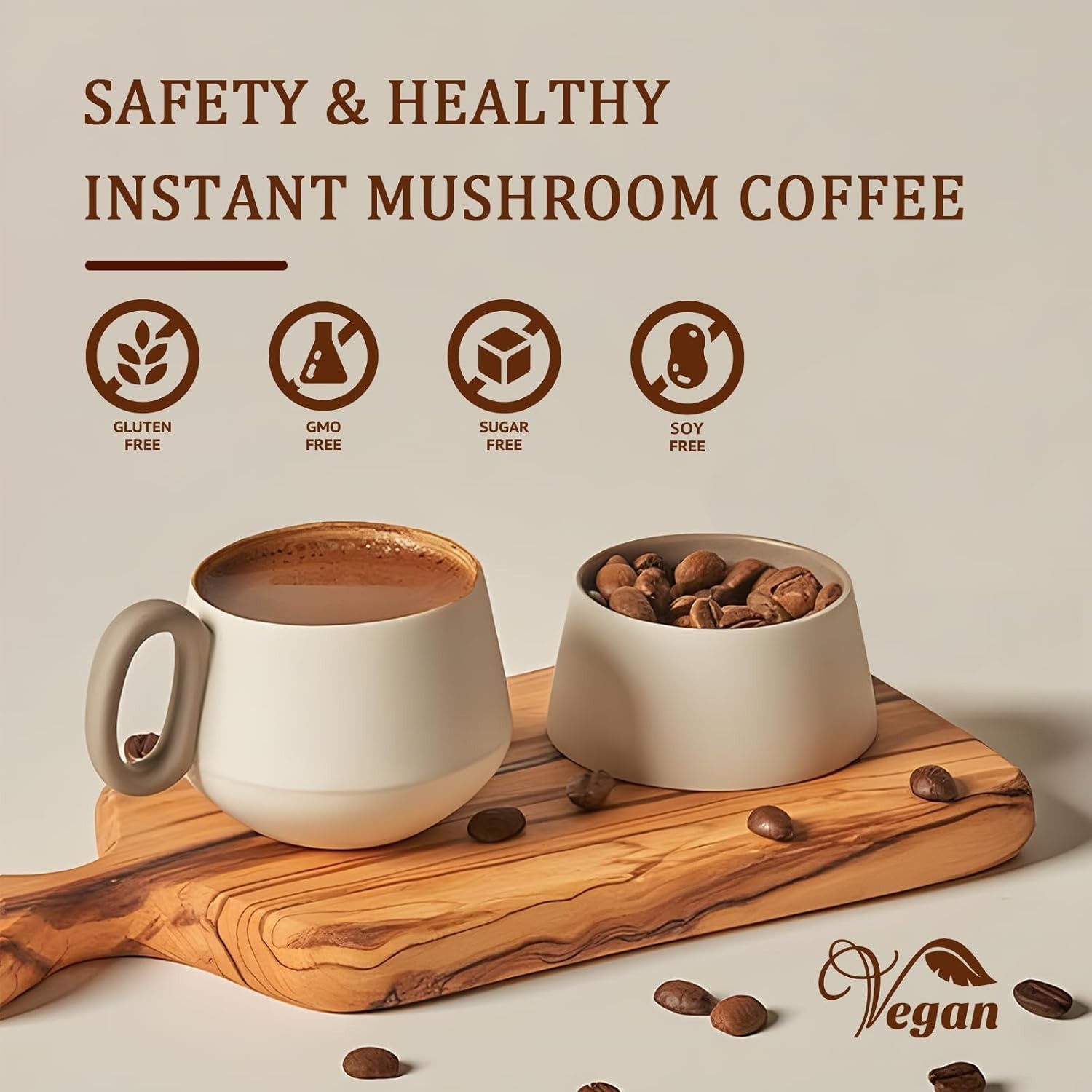 TAOTERS Organic Mushroom Coffee 30 Servings Lion’s Mane Reishi Cordyceps