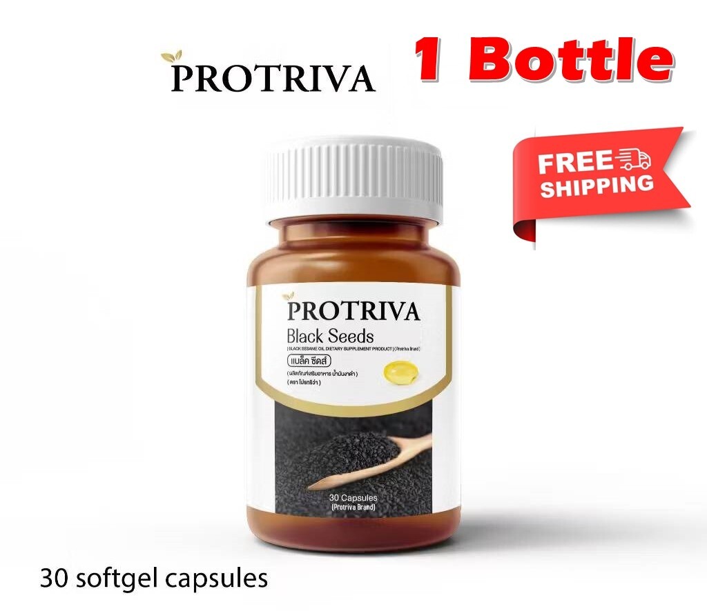 Protriva Black Seeds Sesame Oil Cold Pressed Dietary Supplement 30 Caps