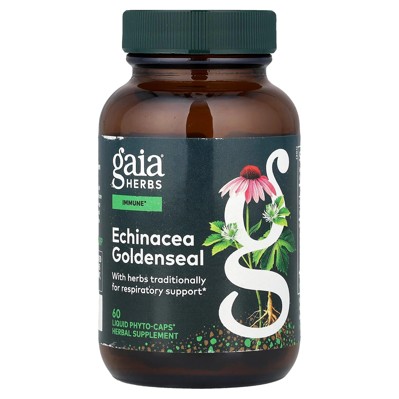 2 X Gaia Herbs, Echinacea Goldenseal, 60 Liquid Phyto-Caps�