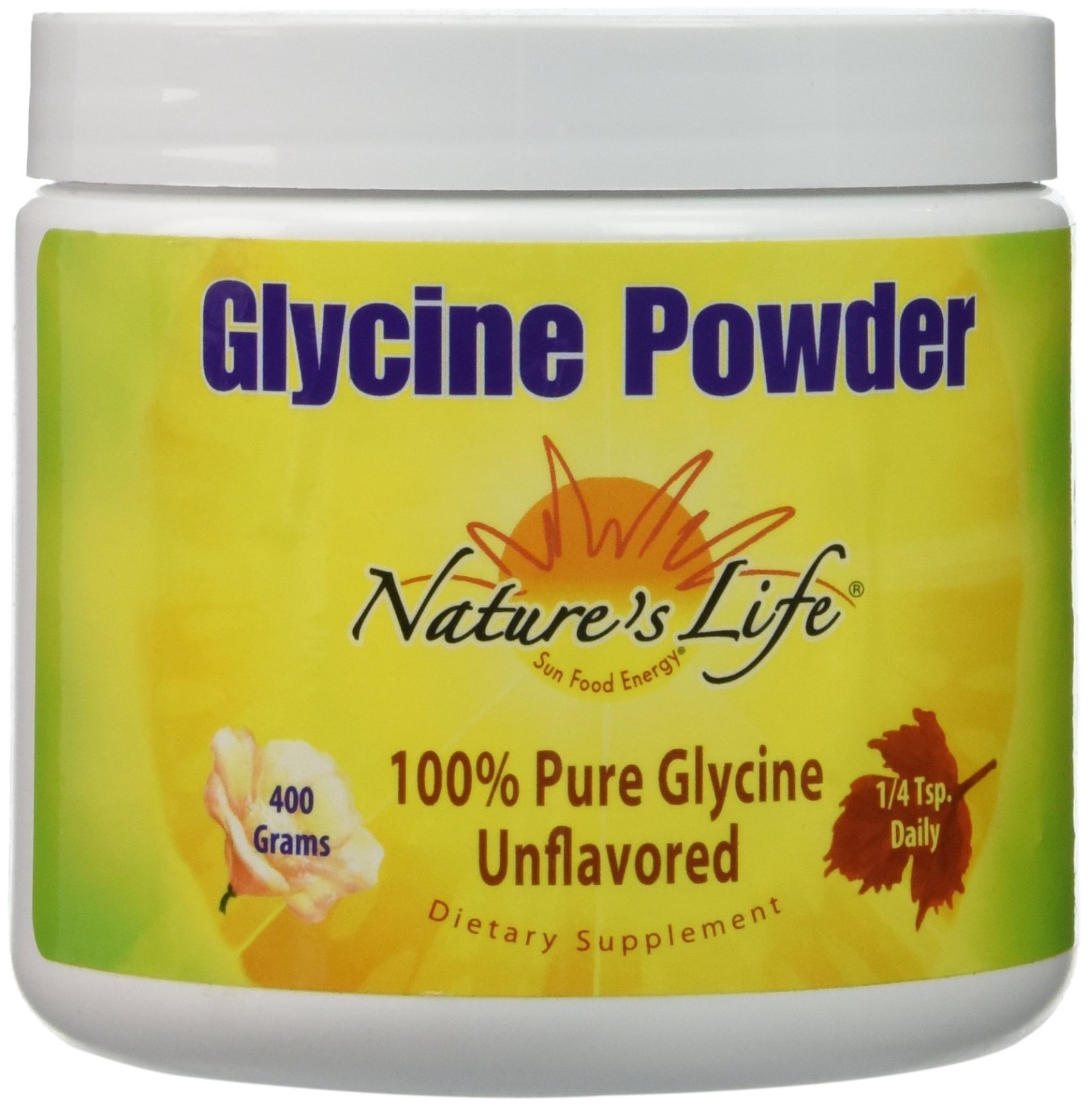 Glycine Powder 400g – Pure Amino Acid Supplement for Muscle Recovery & Sleep Sup