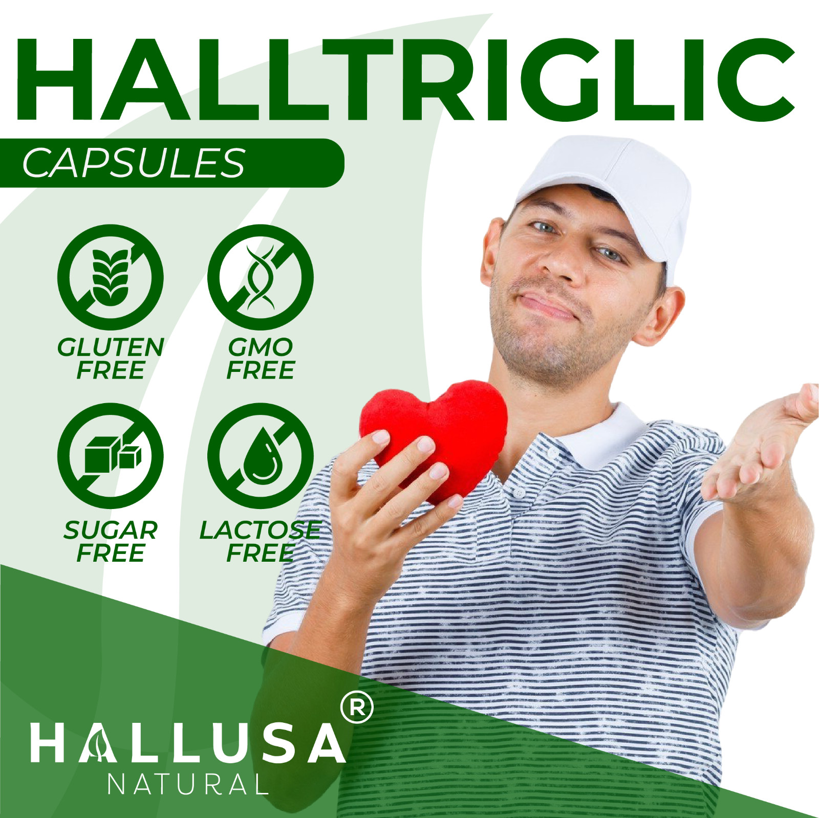 Hallusa Natural – Lower Triglycerides & Cholesterol – Heart Health – 100 Tablets