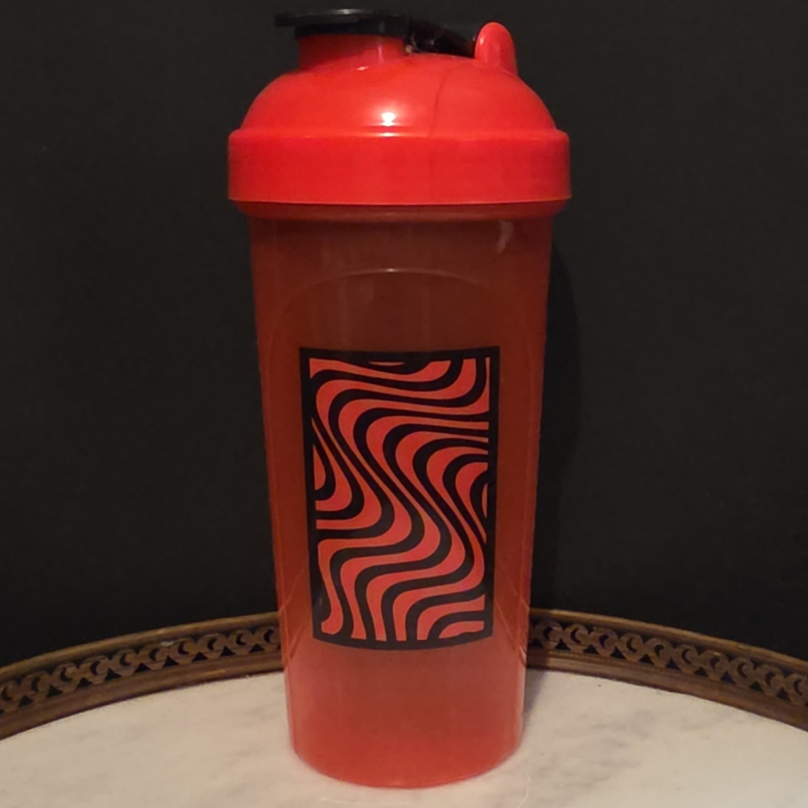 GFUEL Shaker PewDiePie Red Flip Lock Top 24 fl oz Plastic Reusable
