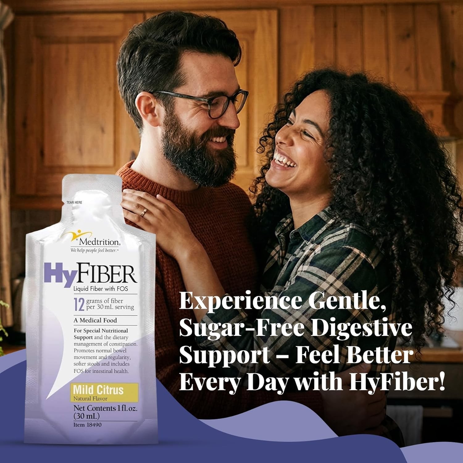 Medtrition HyFiber Daily Liquid Fiber for Regularity and Soft Stools, 12 Grams