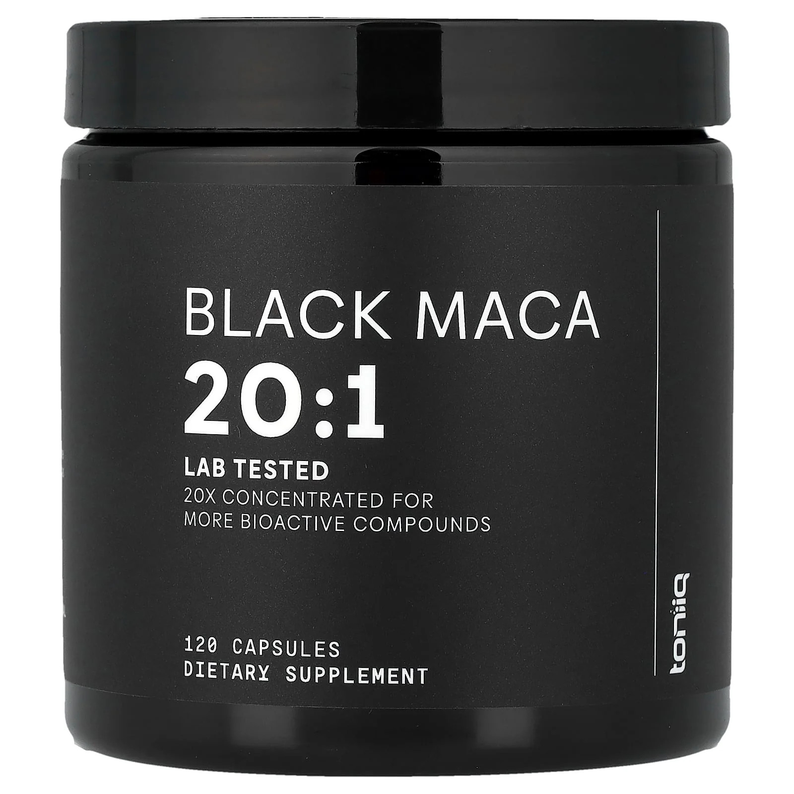 2 X Toniiq, Black Maca 20:1, 120 Capsules (666 mg per Capsule)