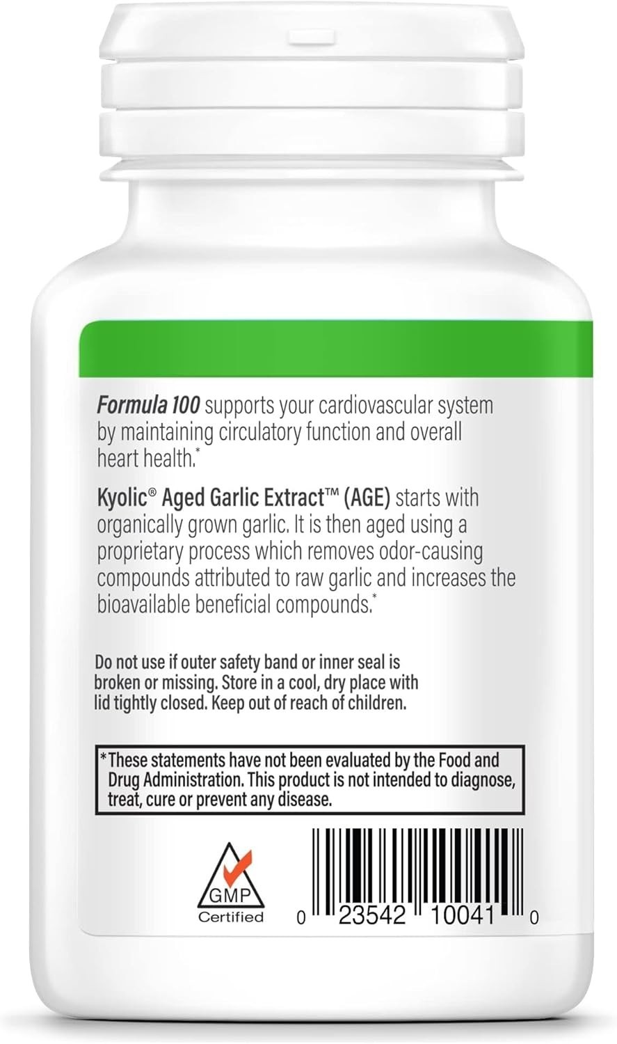 Kyolic Aged Garlic for Cardiovascular Support – 100 Capsules-~