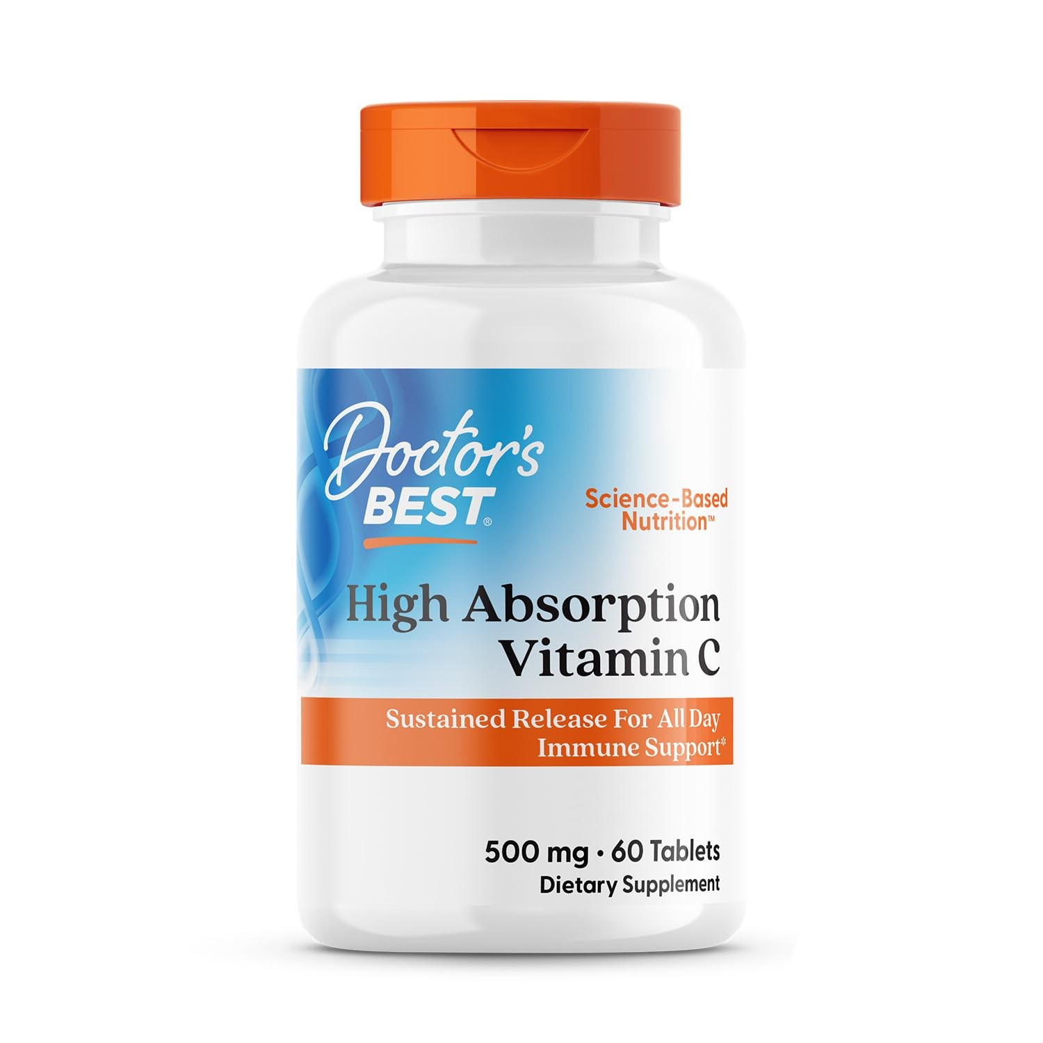 Doctor’s Best High Absorption Vitamin C 500mg with 60 Count (Pack of 1)