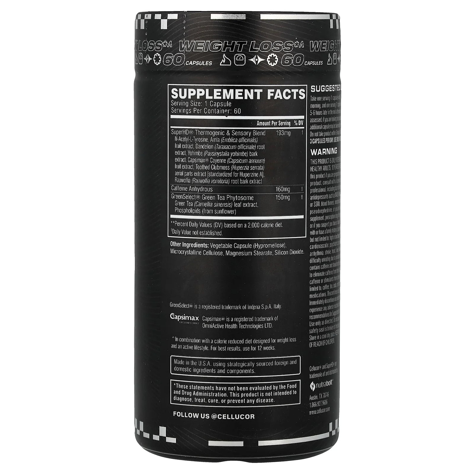 2 X C4 / Cellucor, Super HD�, 60 Capsules