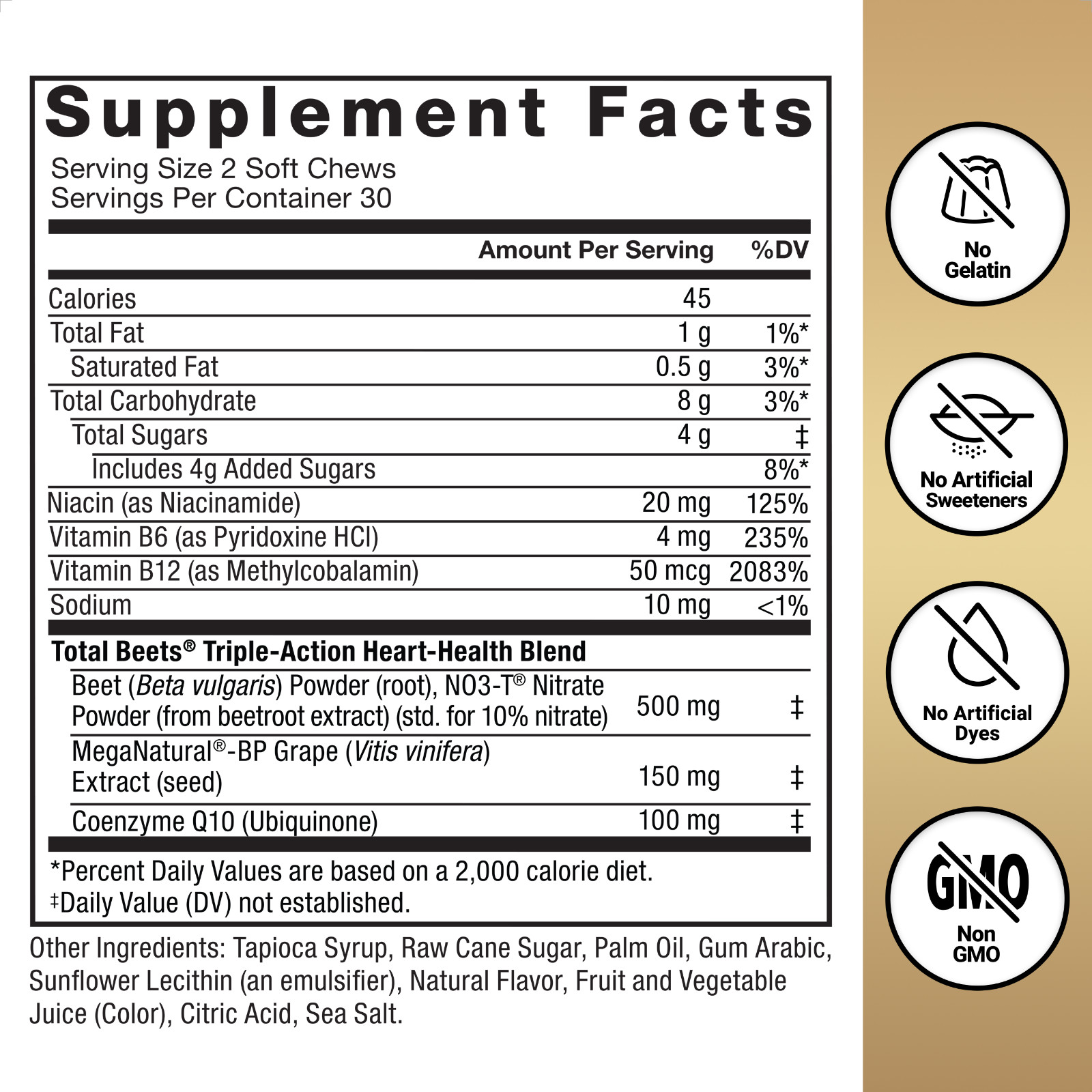Total Beets Ultimate Heart Health Blood Pressure Support Chews