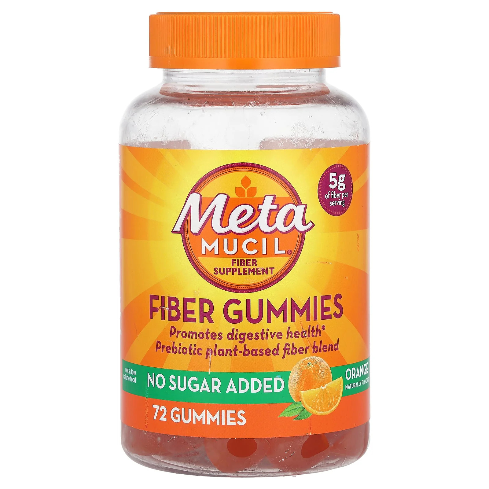 2 X Metamucil, Fiber Gummies, Orange, 72 Gummies