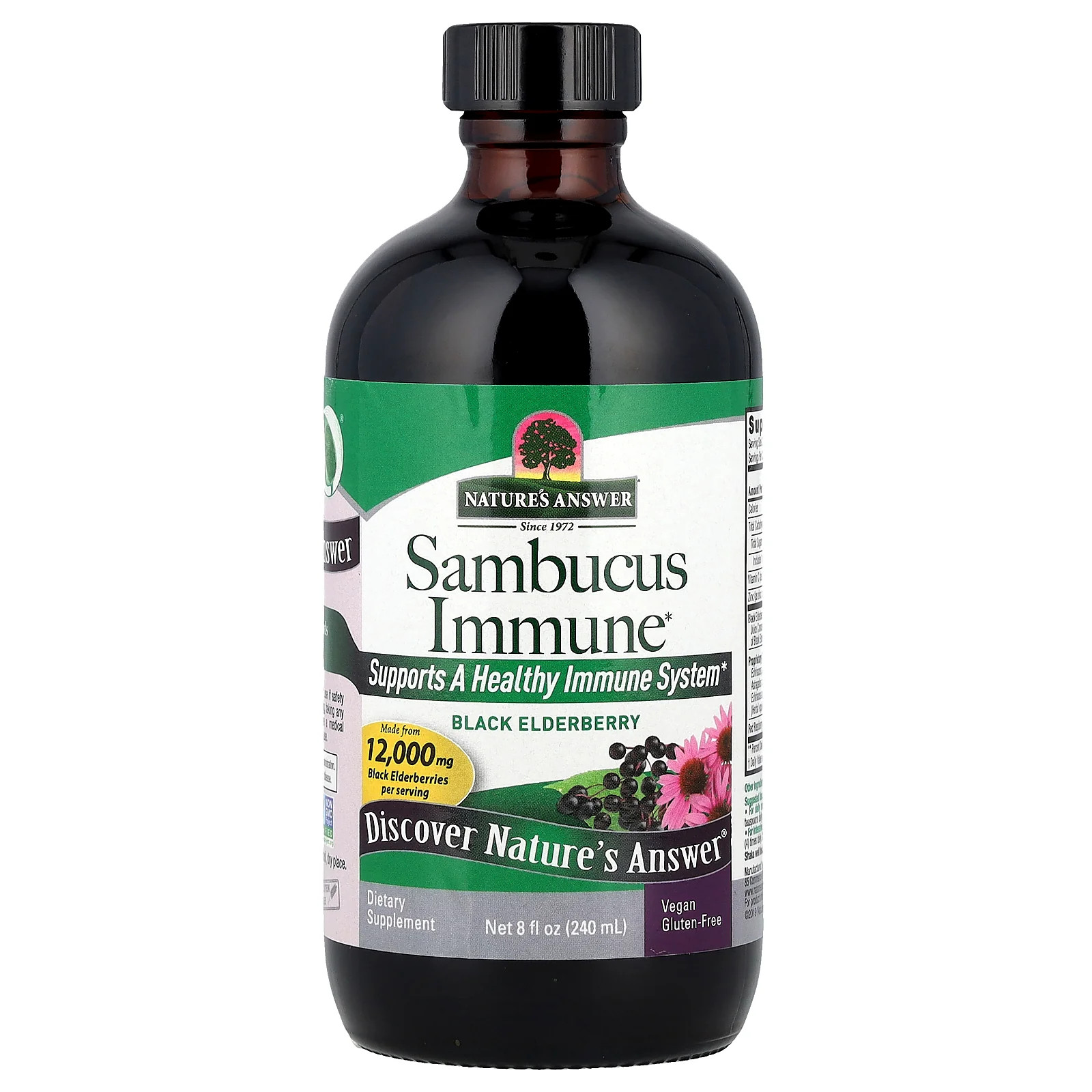 2 X Nature’s Answer, Sambucus Immune, Black Elderberry, 12,000 mg, 8 fl oz (240