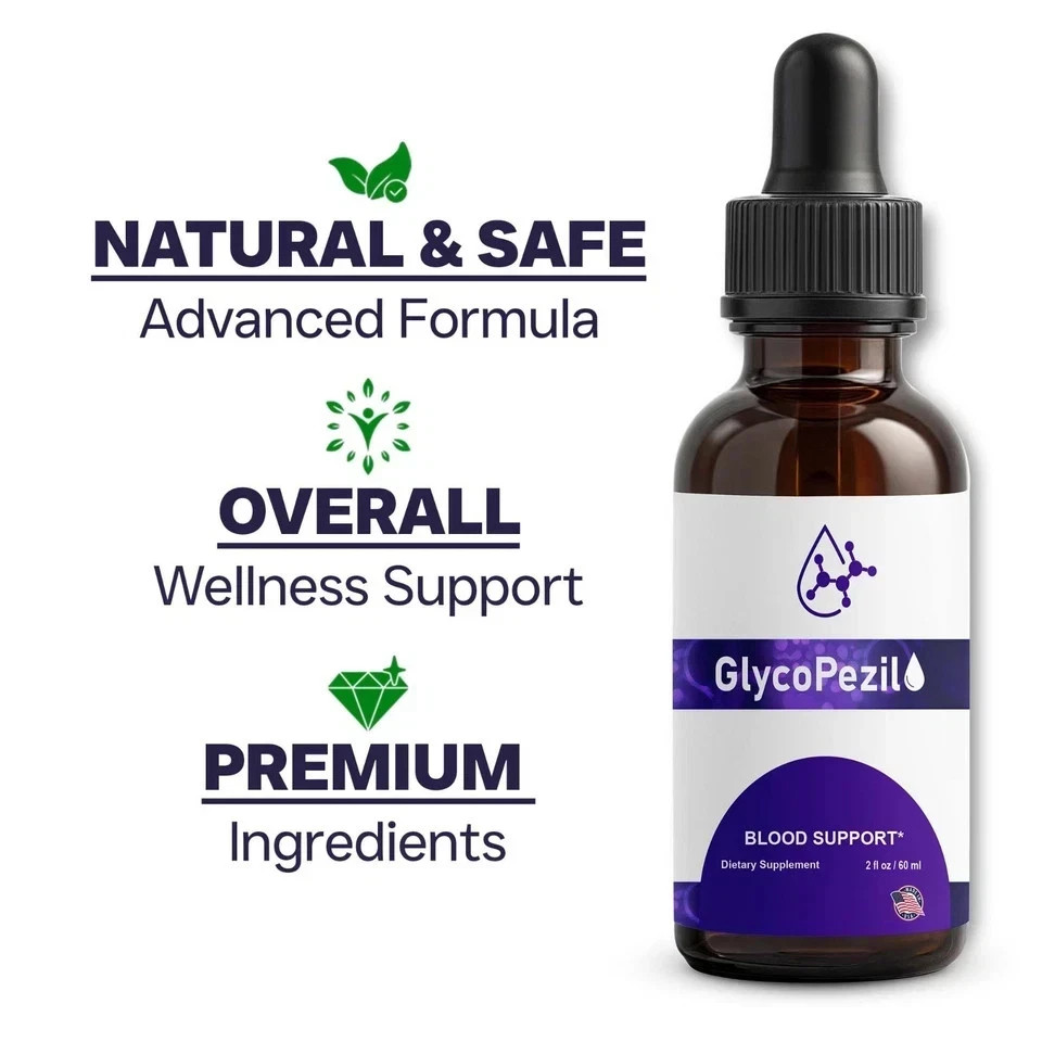 (3 Pack) Glycopezil Blood Support Drops Glyco Pezil Supplement 90 Servings