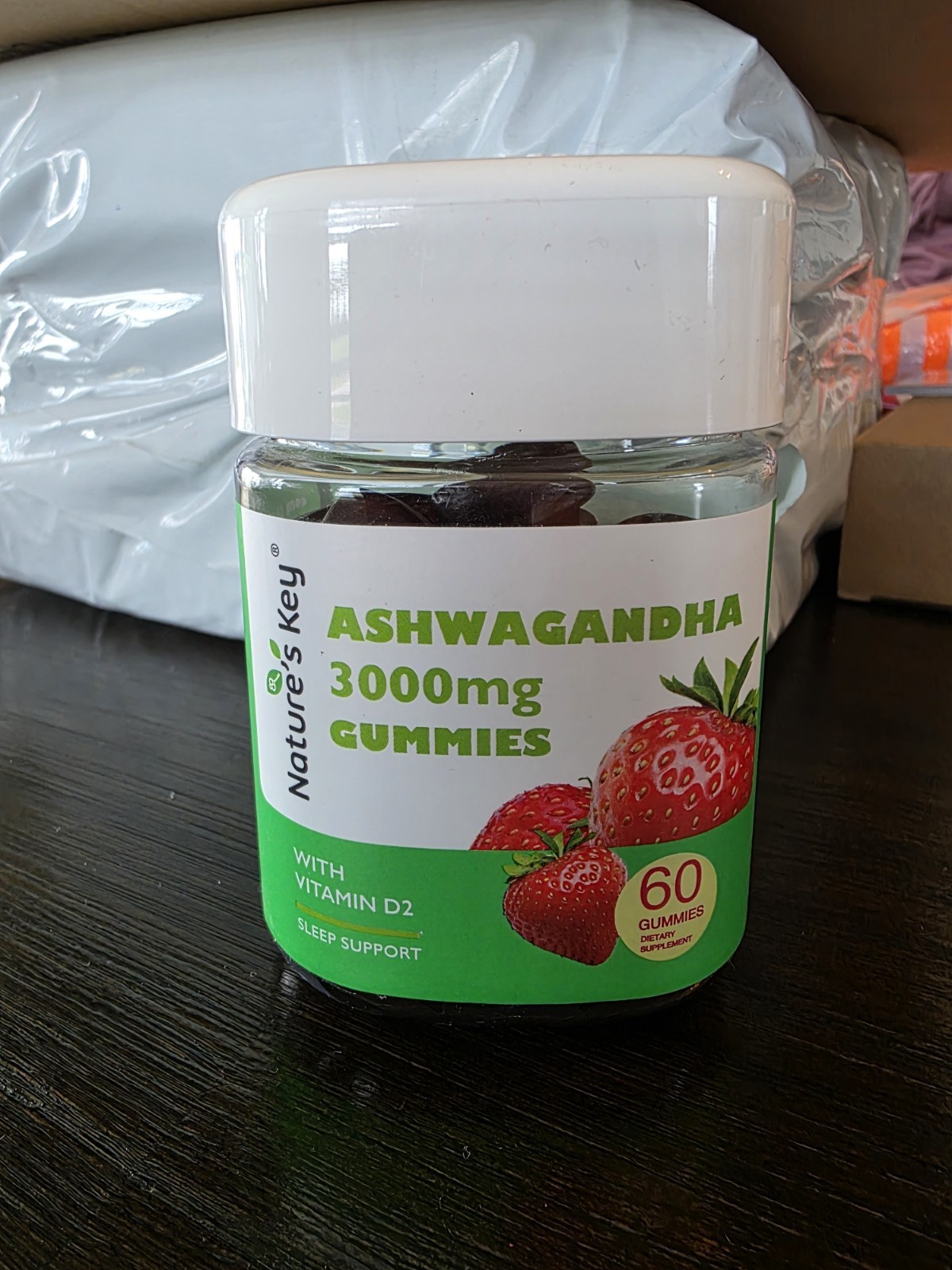 Nature’s Key Ashwagandha Gummies 3000mg Strawberry Flavor, 60 Count