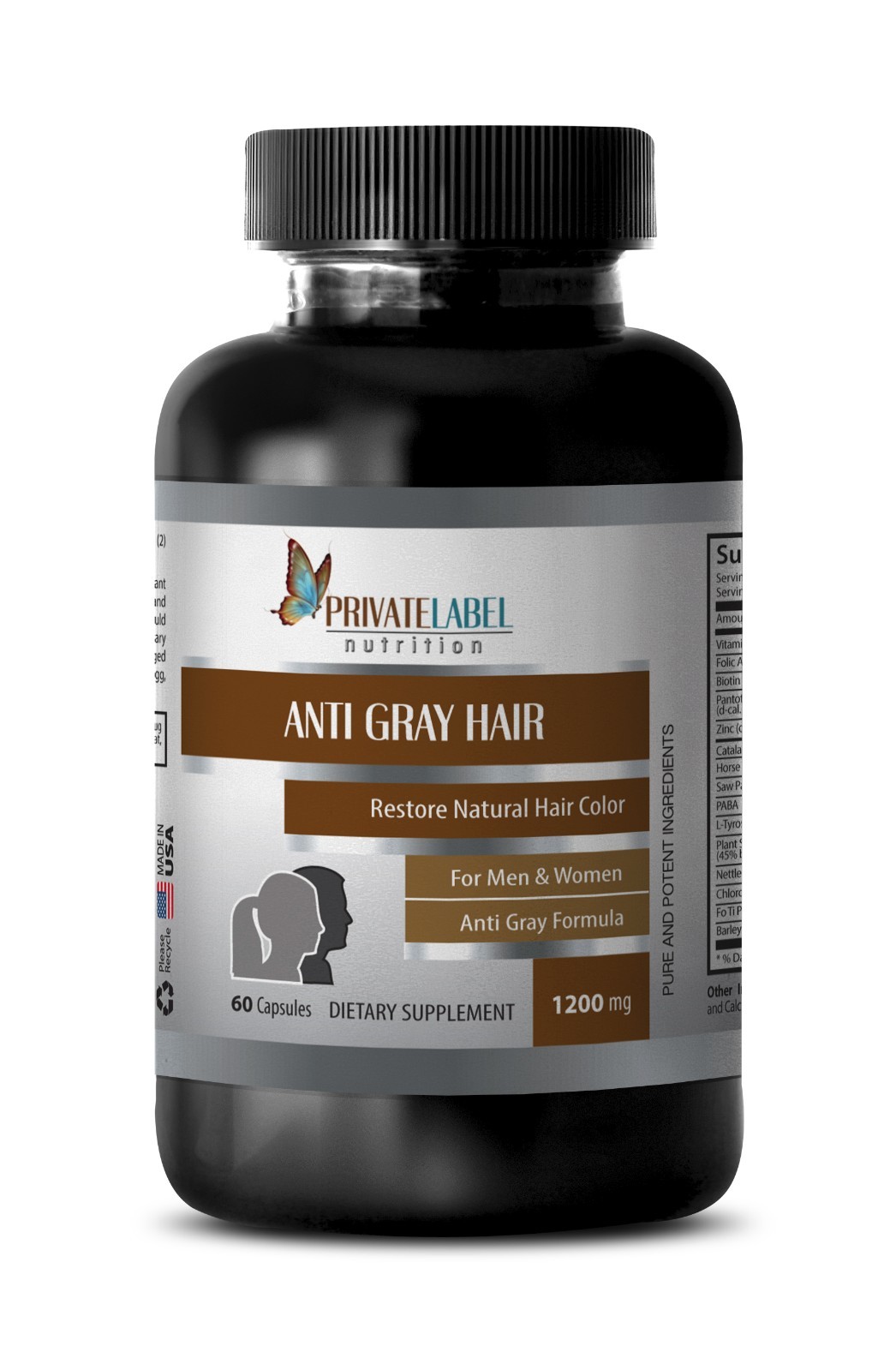 Hair supplements – ANTI GRAY HAIR FORMULA – immune support herp – 1 Bottle