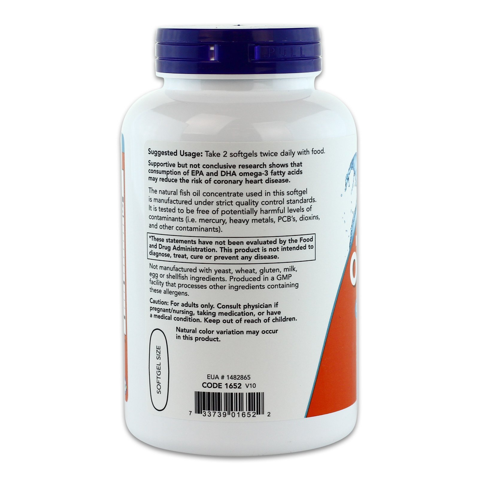 NOW FOODS Omega-3, Molecularly Distilled – 200 Softgels