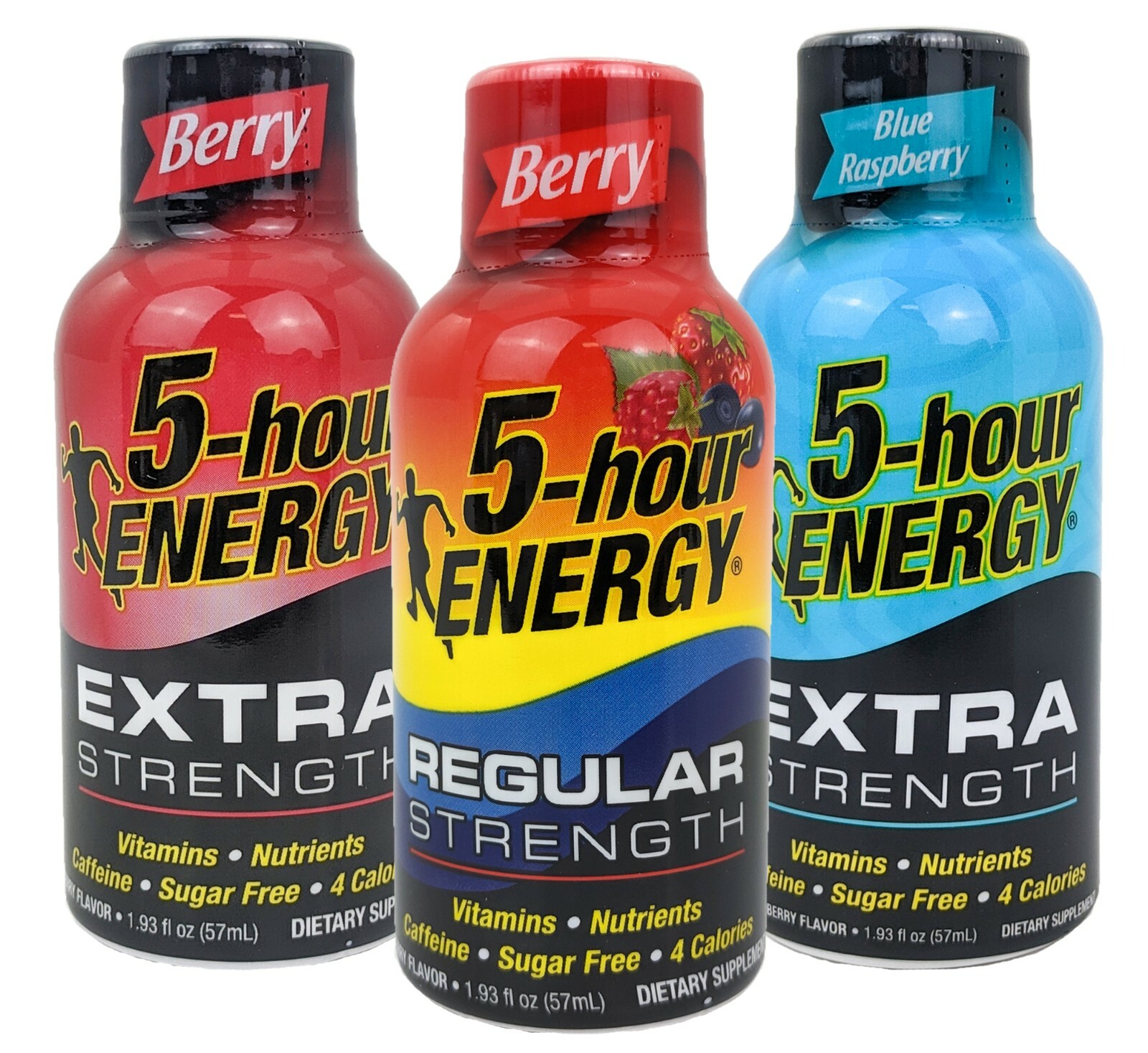 5 Hour Energy Shots Drink, Regular & Extra Strength, CHOOSE YOUR FLAVOR, 1.93 OZ