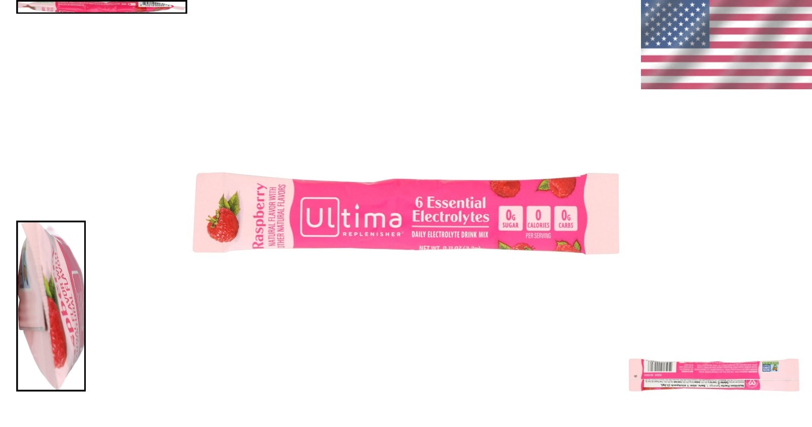Natural Raspberry Flavor Electrolyte Drink Mix – , 0.11 oz Single Serving