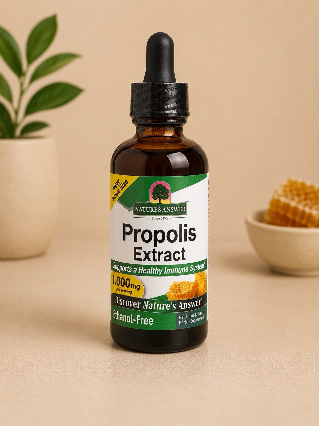 Natures Answer Propolis 1,000 mg 2 fl oz 60 Servings New & Sealed BB: 5/2028