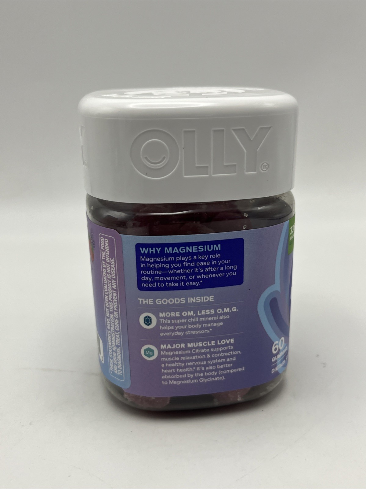 OLLY Relaxing Magnesium Gummies, Supports Muscle 1 Count (Pack of 60)
