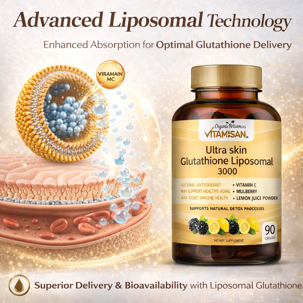 Liposomal Glutathione organic Vitamins 3000mg – 90 Capsules Ultra Master Liver D