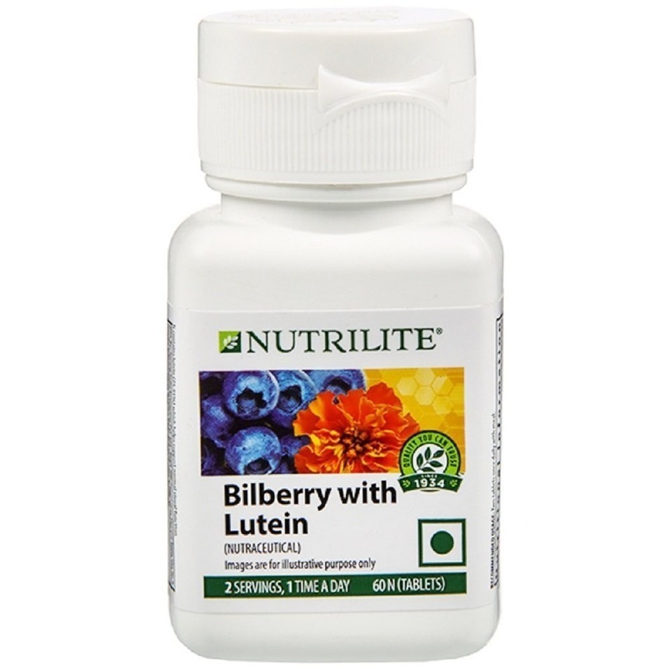 Amway Nutrilite Bilberry With Lutein For Eye Health & Improves Vision 60 Tabs