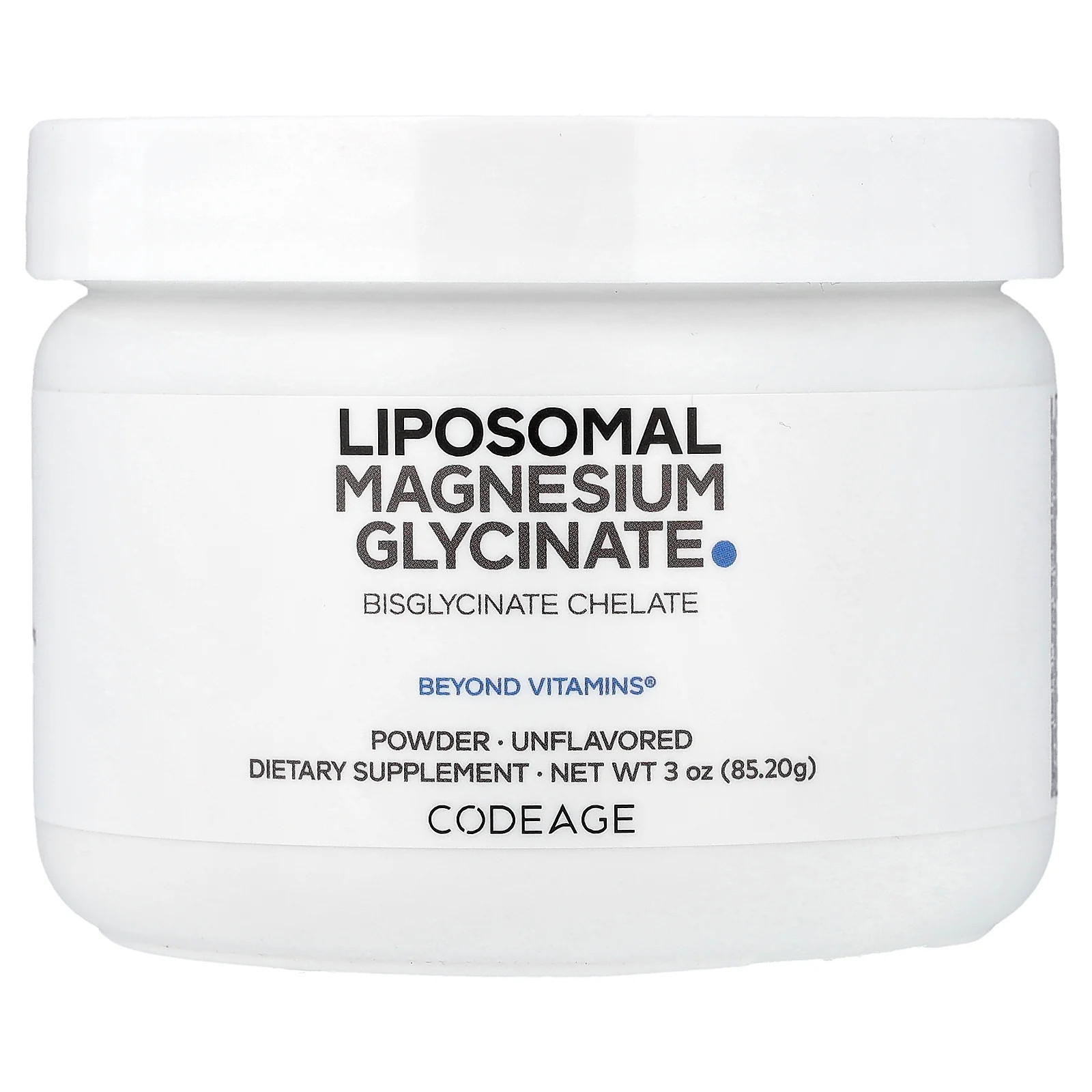 2 X Codeage, Liposomal Magnesium Glycinate Powder, Unflavored, 3 oz (85.2 g)