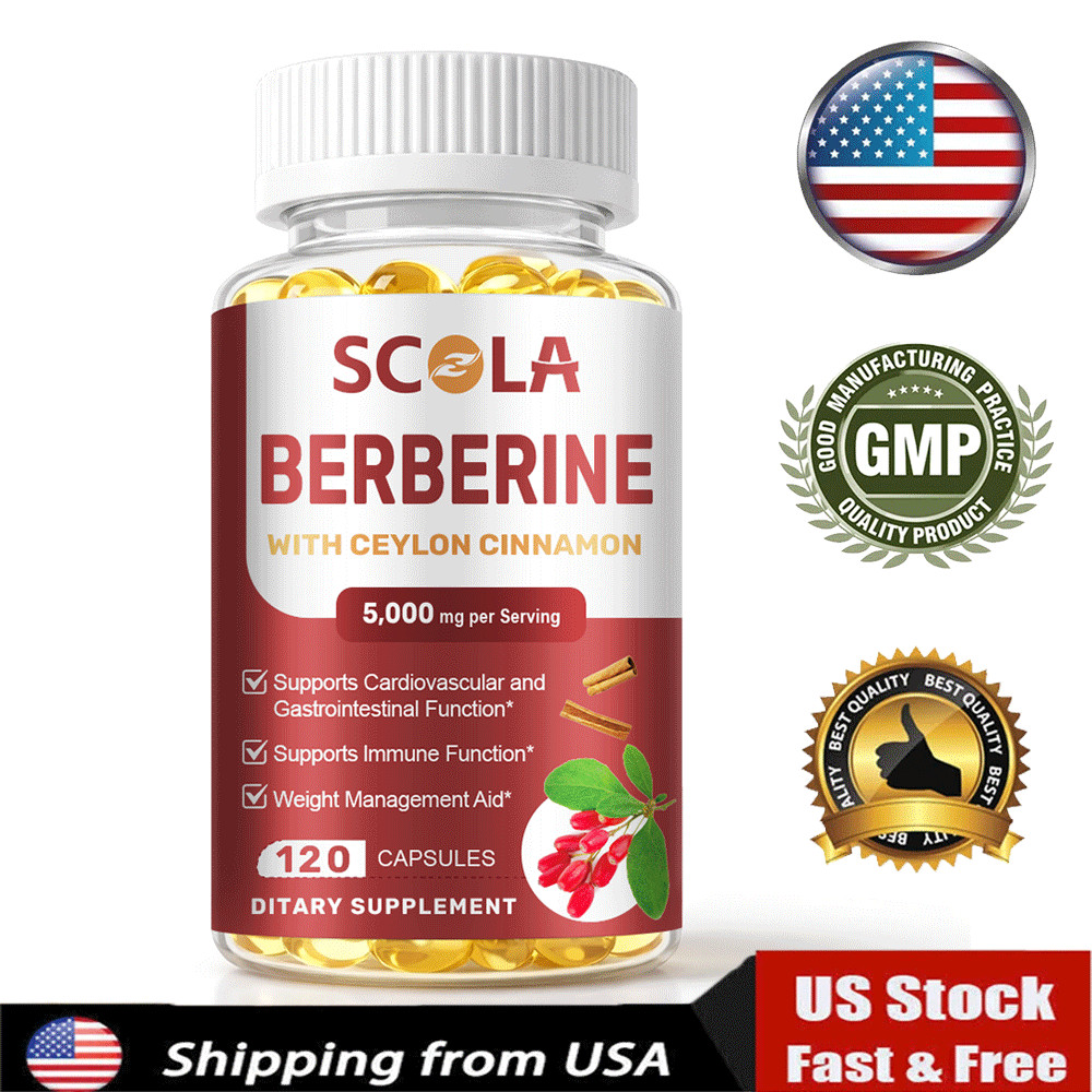 Berberine HCL Premium Extract Ceylon Cinnamon Antioxidant 5000mg 120 Capsules