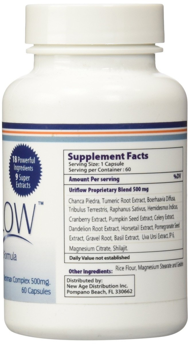 Uriflow Kidney Supplement 60 Capsules | Kidney Stone & Urinary Health Support