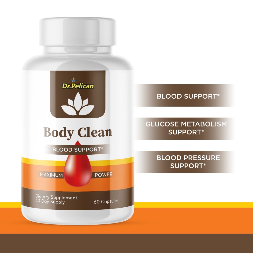 Body Clean- Blood Support- 5 Bottles- 300 Capsules