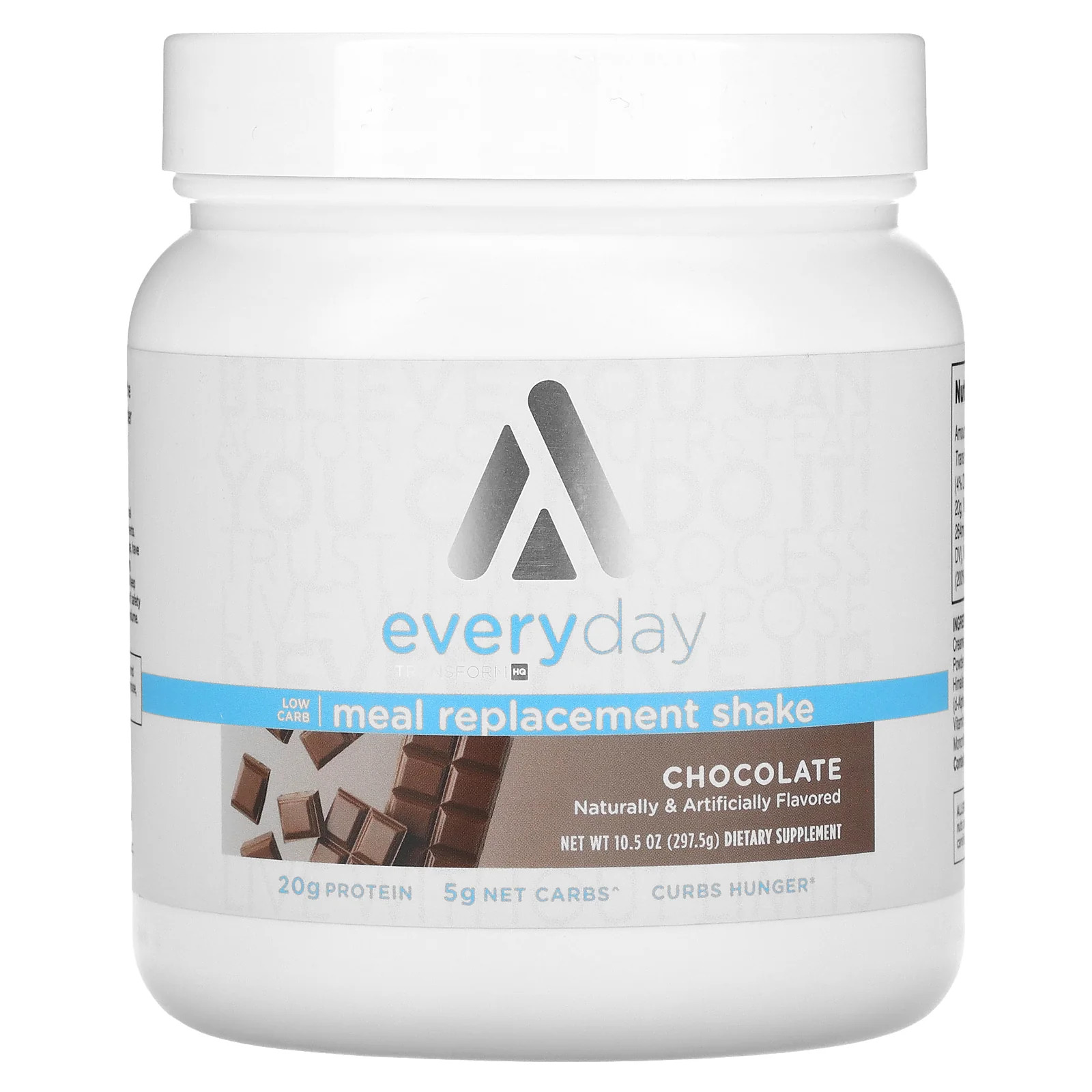 2 X TransformHQ, Everyday, Meal Replacement Shake, Chocolate, 10.5 oz (297.5 g)