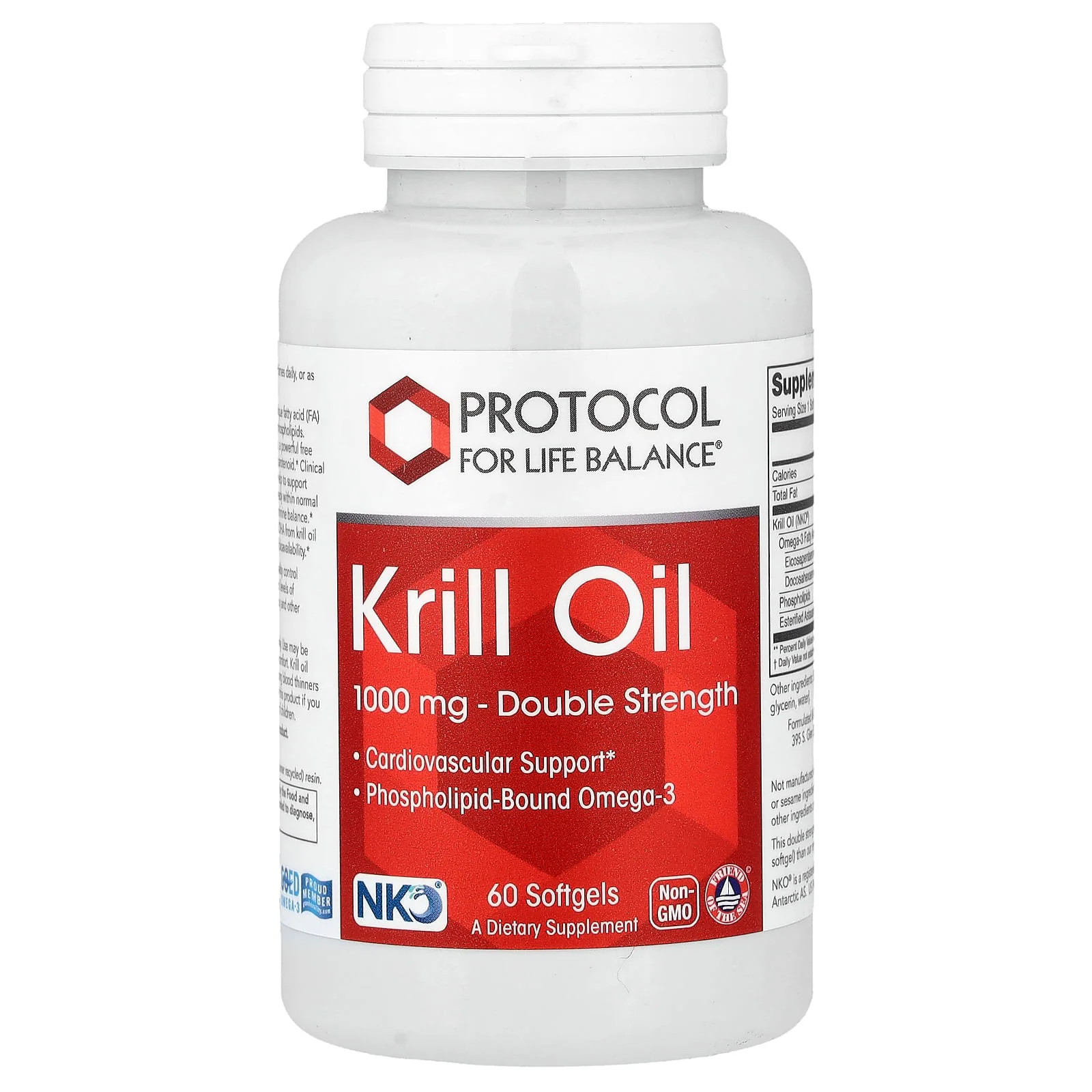 2 X Protocol for Life Balance, Krill Oil, 60 Softgels (1,000 mg per Softgel)