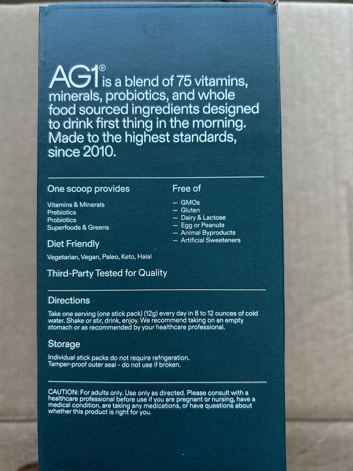 60 Pack AG1 Daily Foundational Nutrition – Whole Food Dietary Supplement
