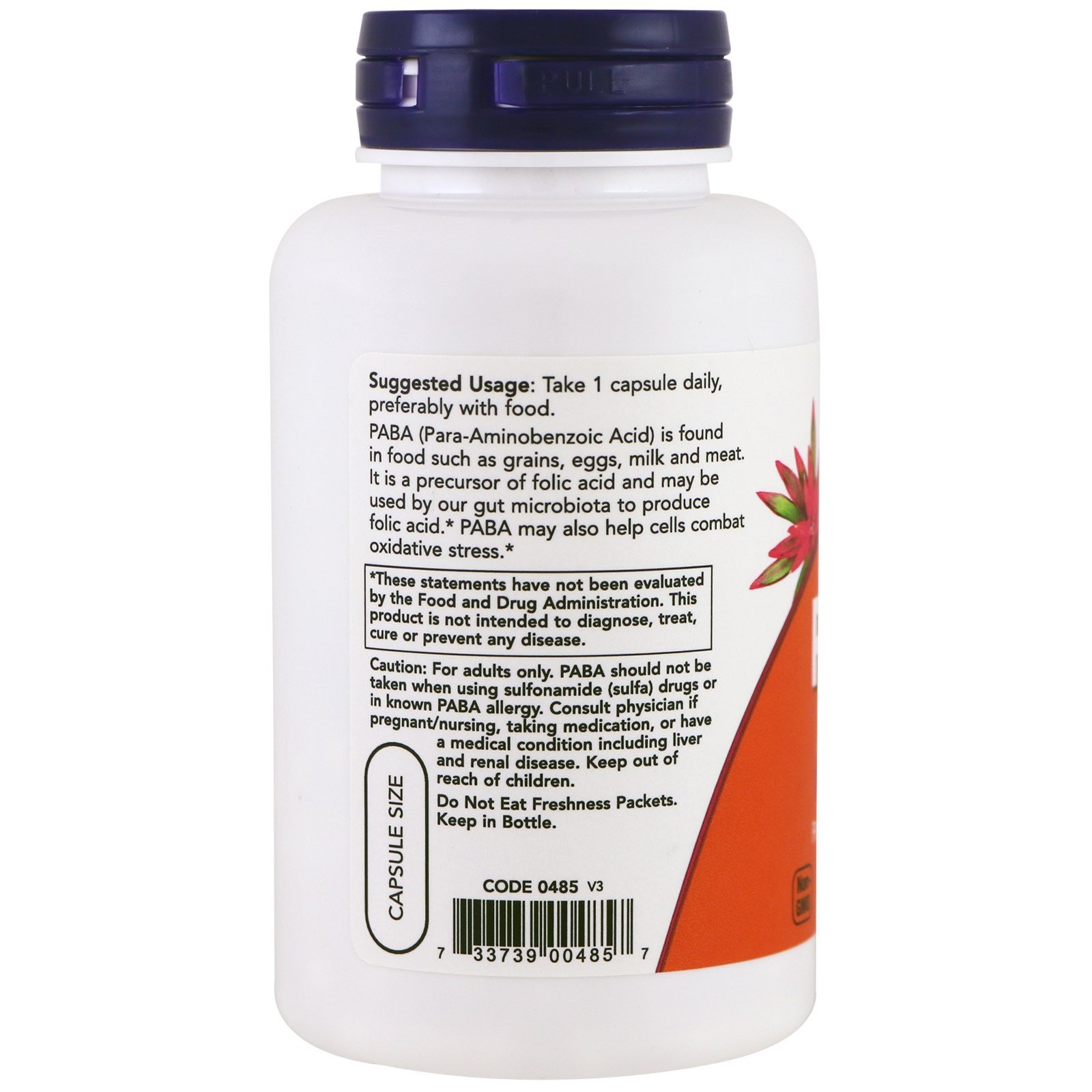PABA, 500 mg, 100 Capsules
