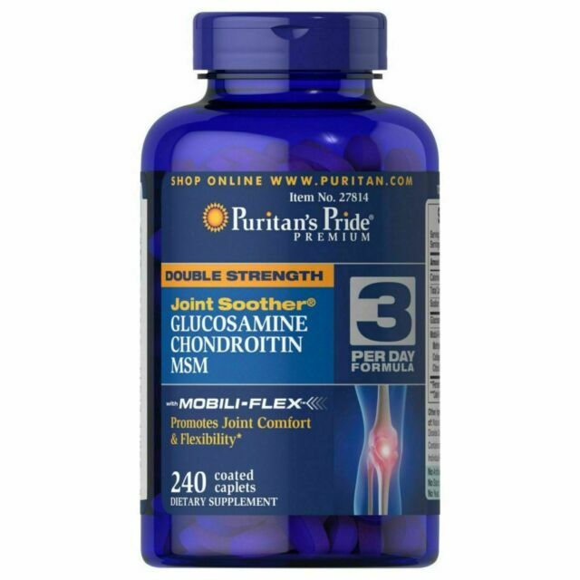 Puritan’s Pride Glucosamine Chondroitin MSM Joint Soother 240 Tablet *EXP 08/27*