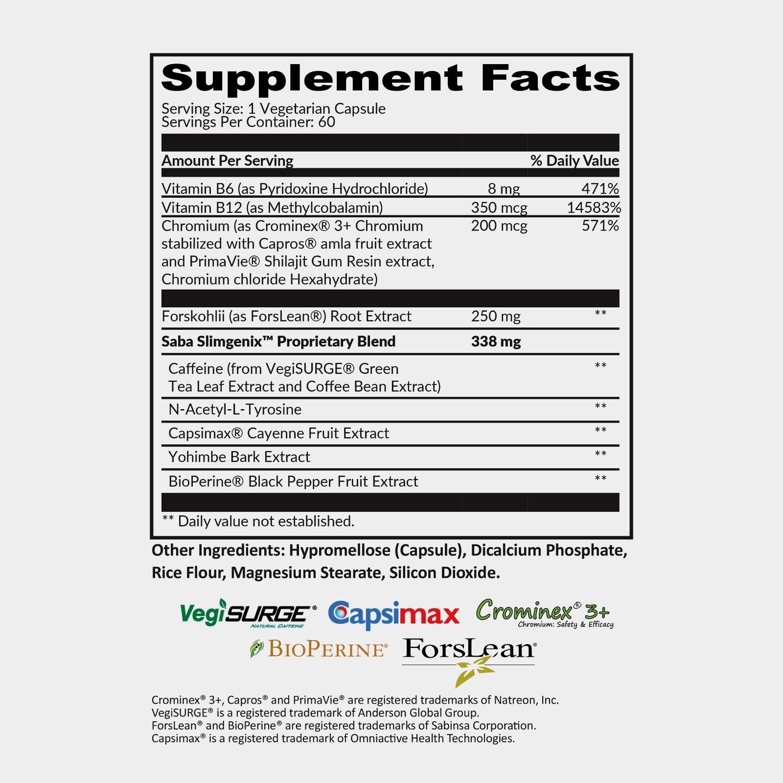 Saba SlimGenix – Energy, Weight Management, Appetite Control, Focus, Fat Burner