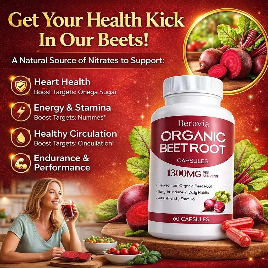 Beravia Organic Beet Root Capsules, Natural Beet Root for Daily Wellness and …