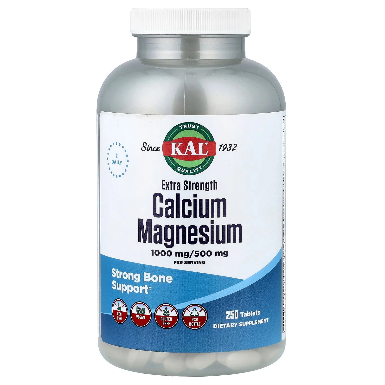 2 X KAL, Calcium Magnesium, 250 Tablets