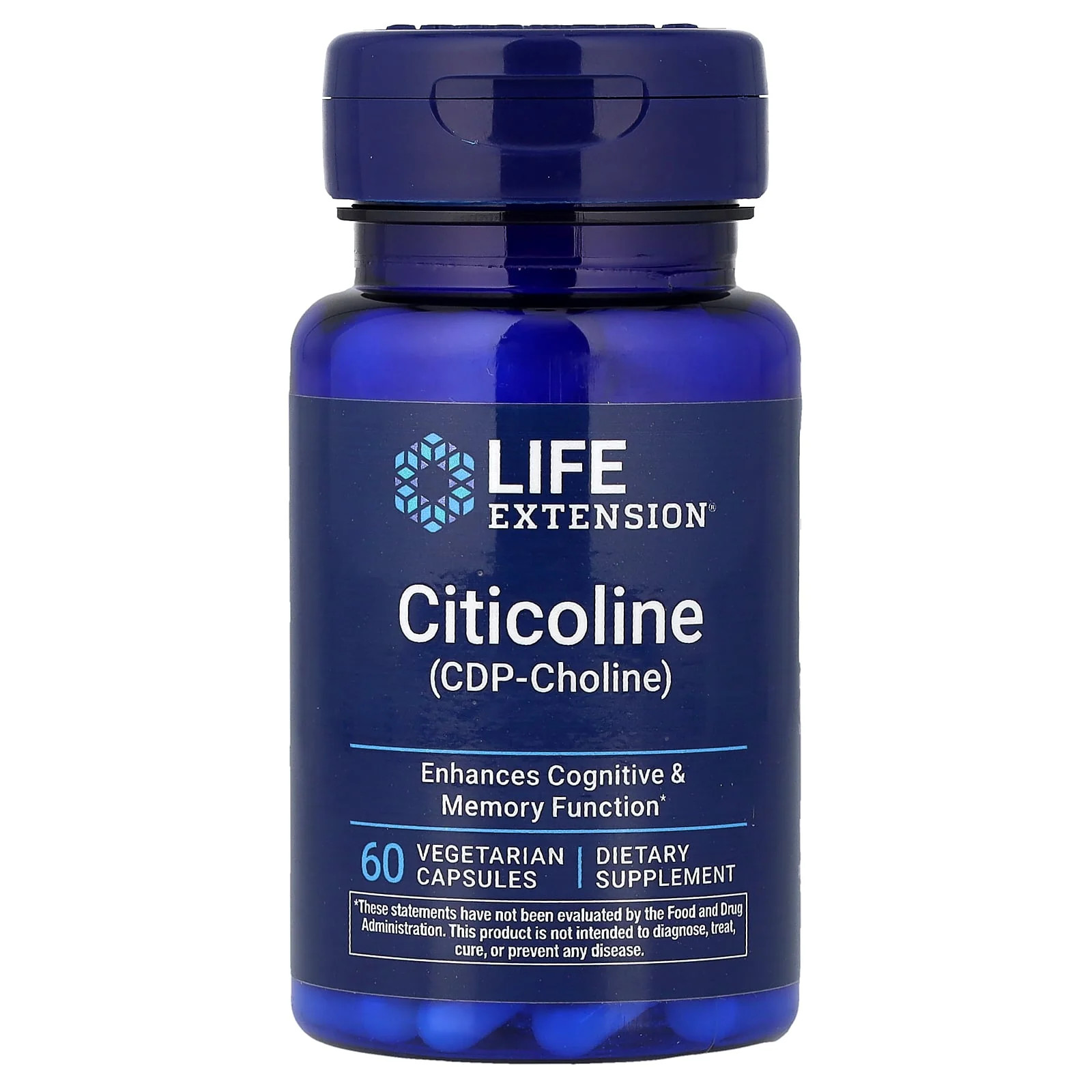 2 X Life Extension, Citicoline (CDP-Choline), 60 Vegetarian Capsules (250 mg pe