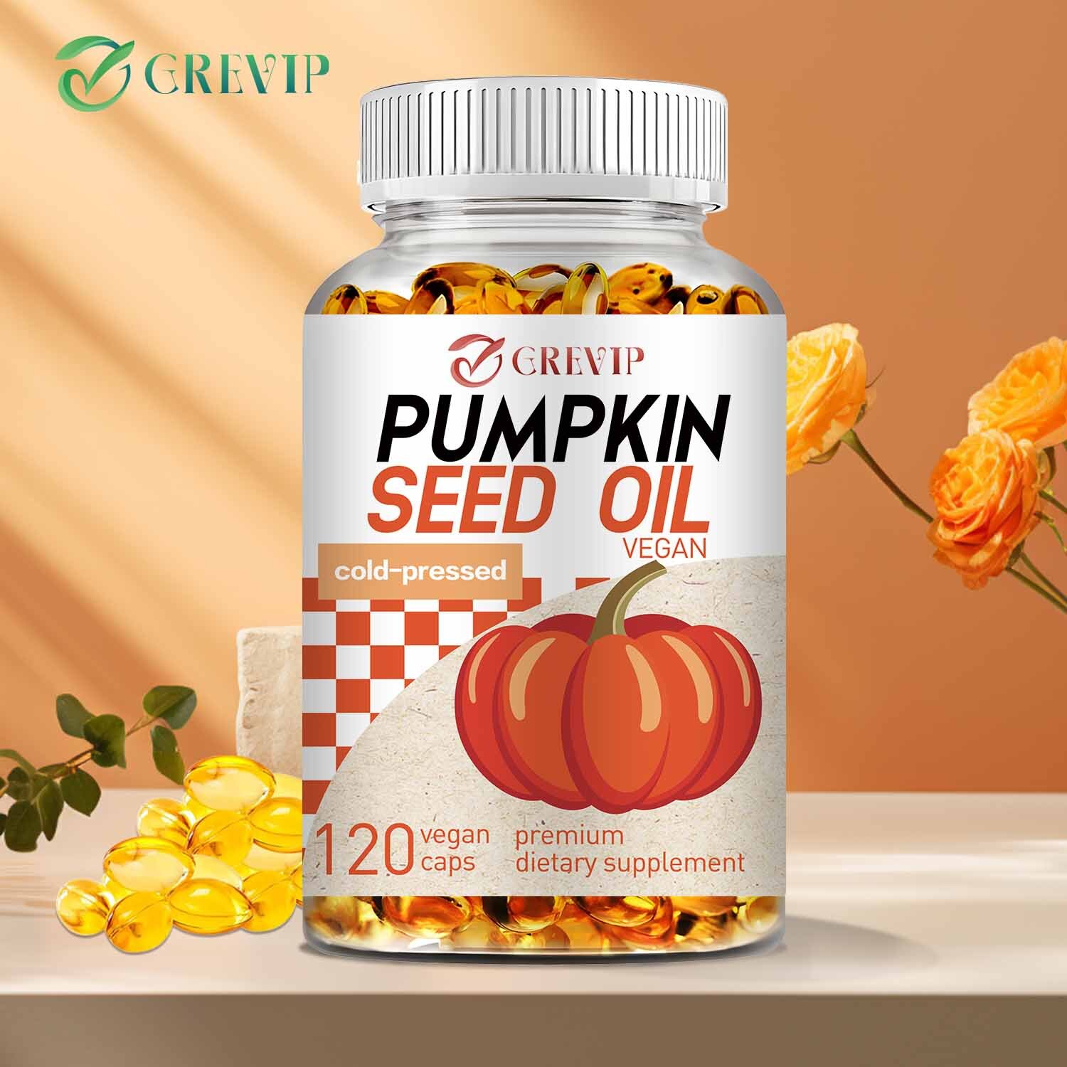 Pumpkin Seed Oil – Support Prostate, Urinary & Bladder Health, for Hair Growth