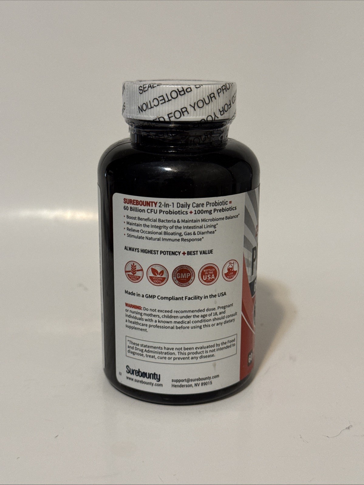 2x Surebounty Probiotics 60 Billion CFU 19 Strains Exp 07/25