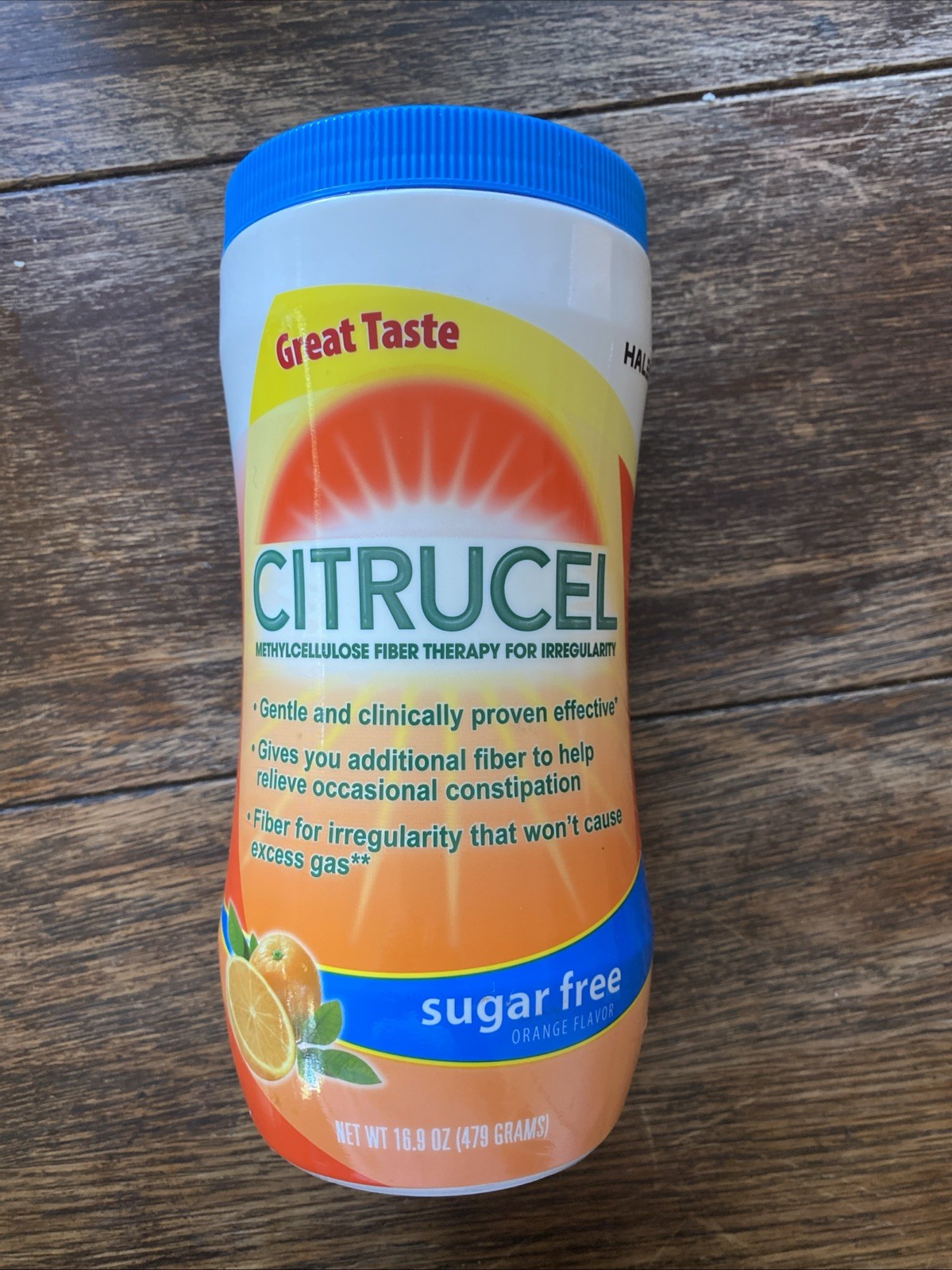 CITRUCEL Sugar Free Fiber Powder Orange Flavor 16.9 Gentle Effective 16.9 Oz New
