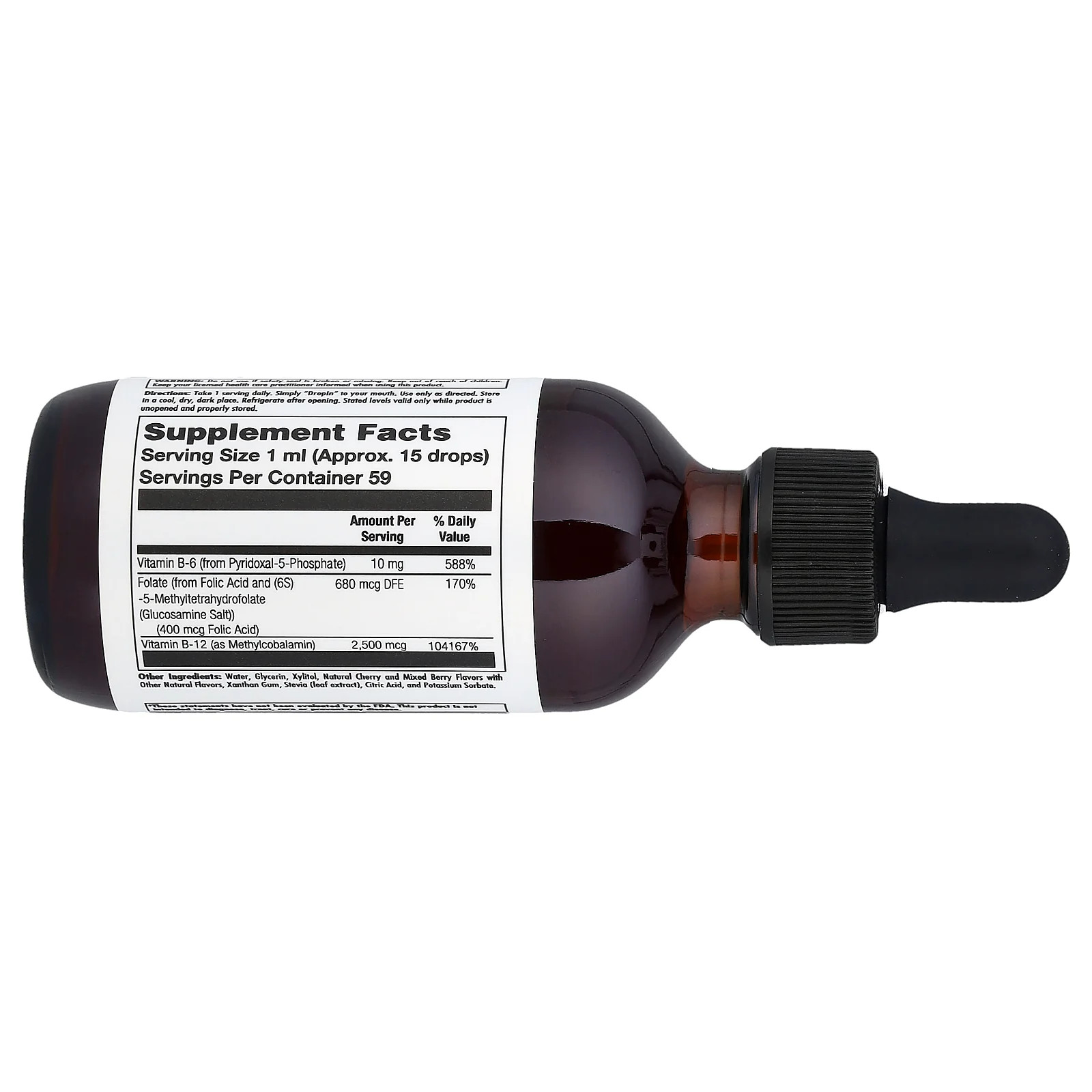 2 X KAL, B-6 B-12 Folate, Mixed Berry, 2 fl oz ( 59 ml)