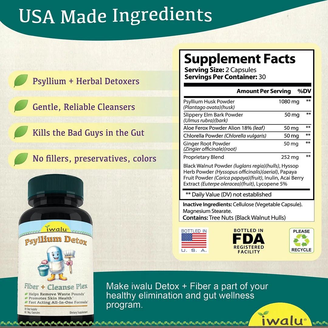 Dru Detoxification | Best Supplement Capsule Pill Men Women FREE SHIP
